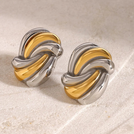 Two Tone Spiral Studs