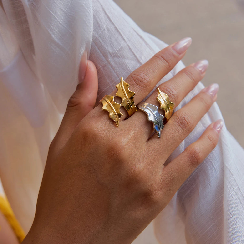 Two-Tone Ring TTRN57 by Navera Jewels