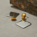Two-Tone Earrings TTER78 by Navera Jewels