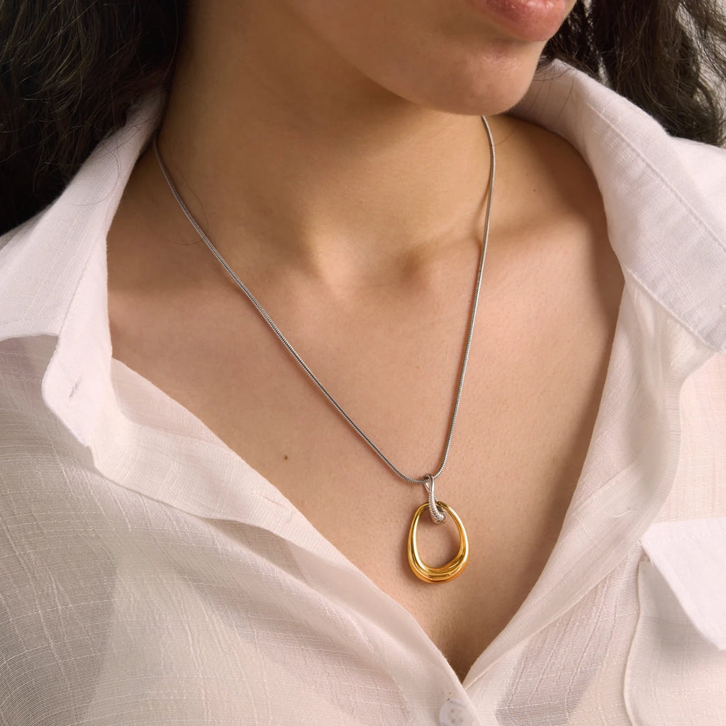 Two-Tone Necklace TTNL17 by Navera Jewels
