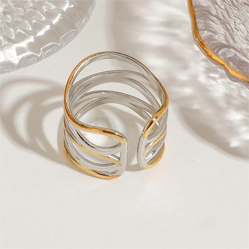 Two-Tone Ring TTRN63 by Navera Jewels