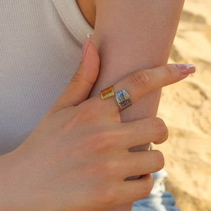 Two Tone Rustic Ring