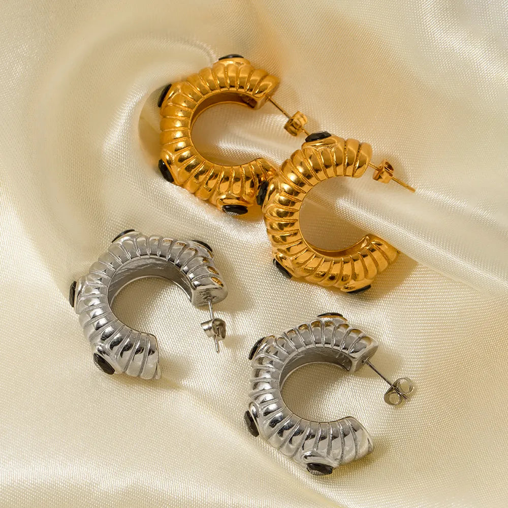 Onyx Hoops