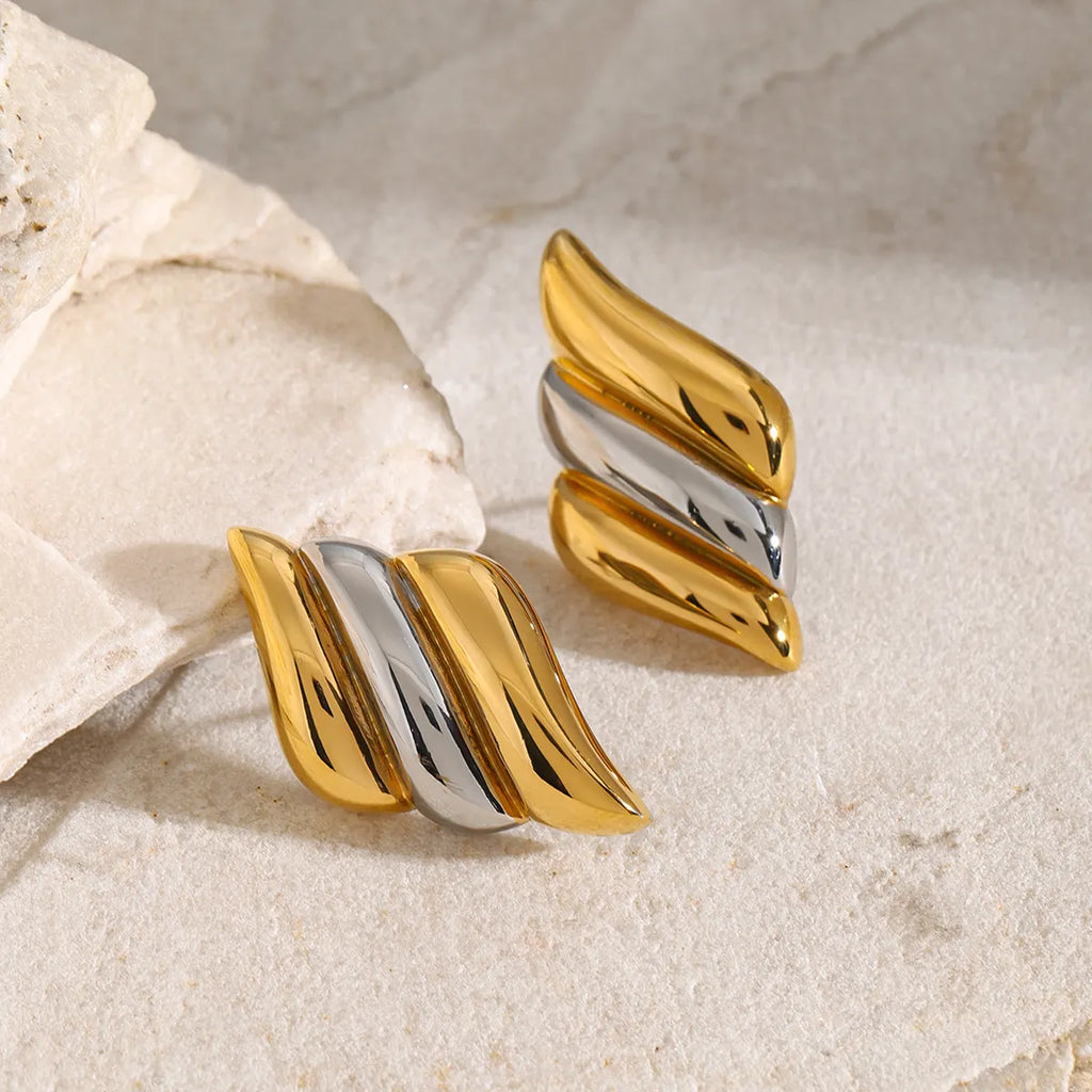 Two Tone Ripple Studs