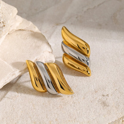 Two Tone Ripple Studs