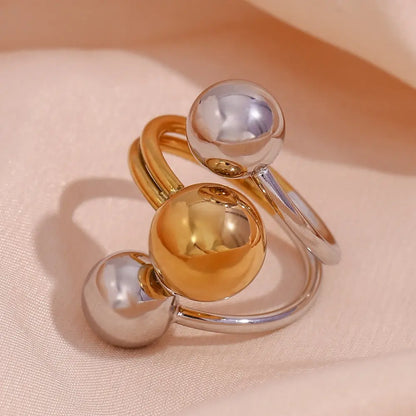 Two Tone Orbit Ring