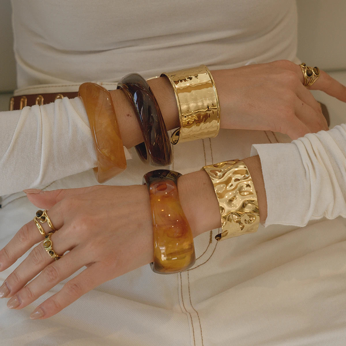 Caramel Bracelet Stack by Navera Jewels