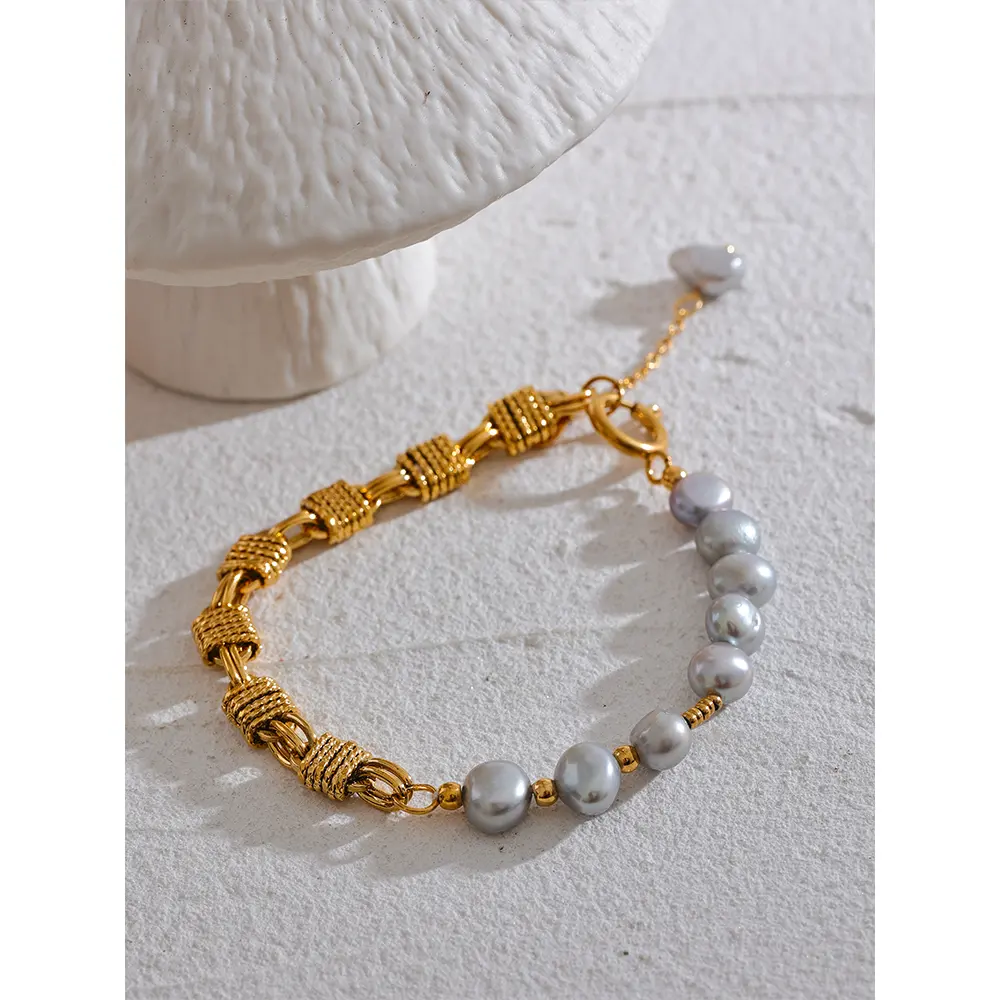 Two Tone Grey Preal Trail bracelet