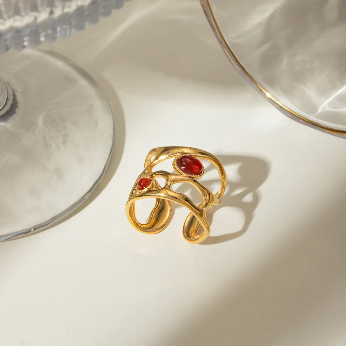 Urban Rani - Ruby Waves Ring