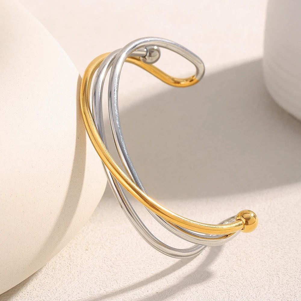 Blake Two-Tone Cuff Bracelet