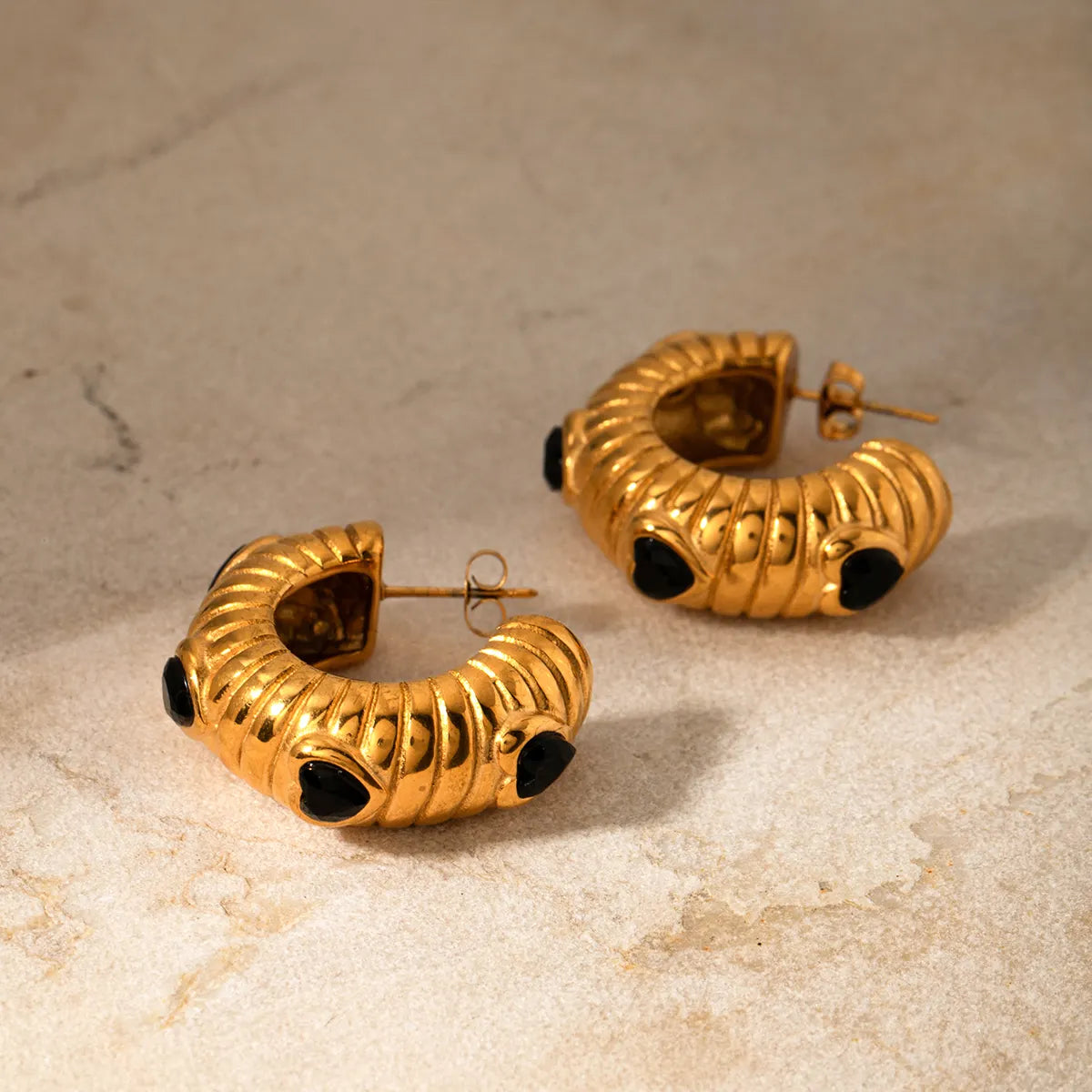 Onyx Hoops
