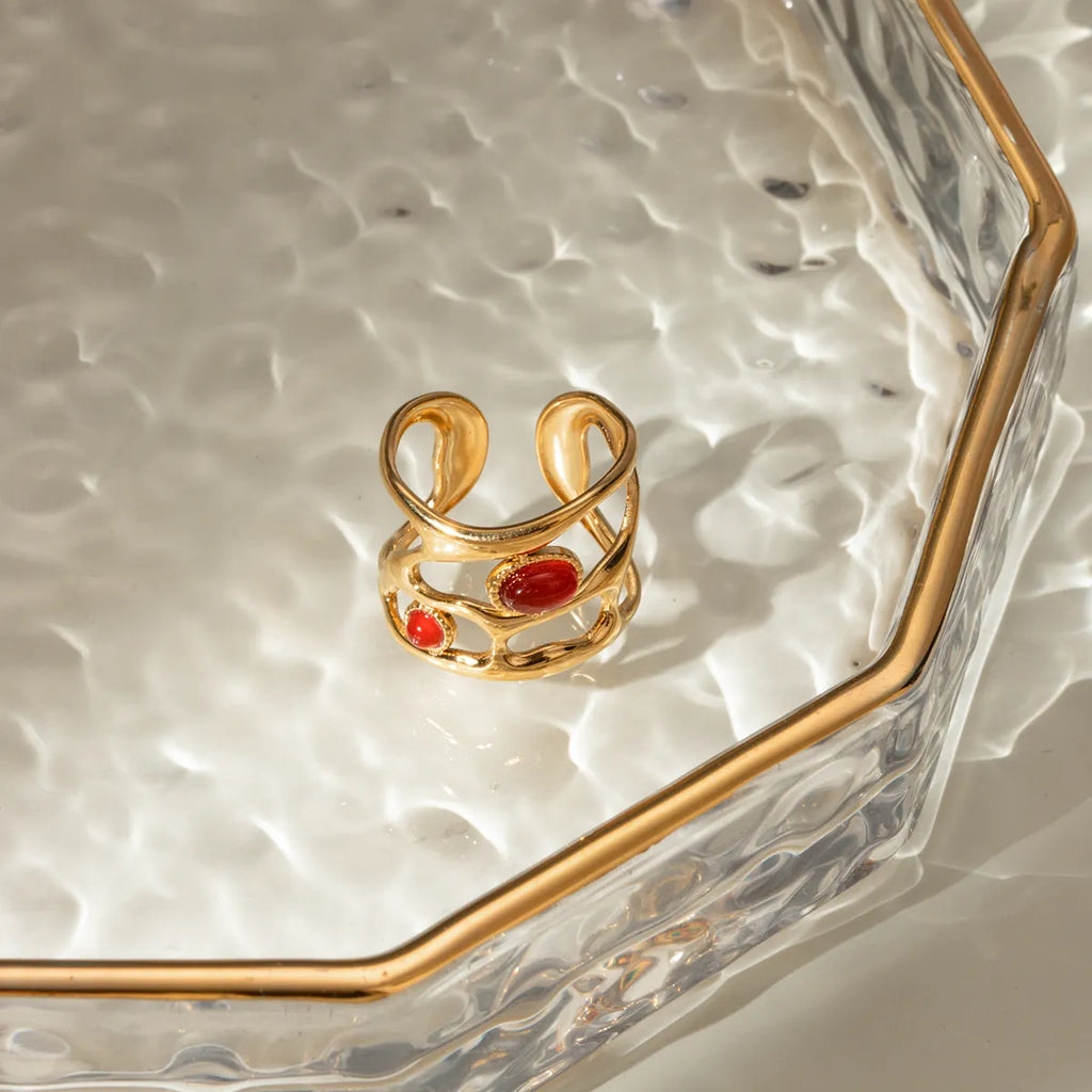 Ruby Waves Ring
