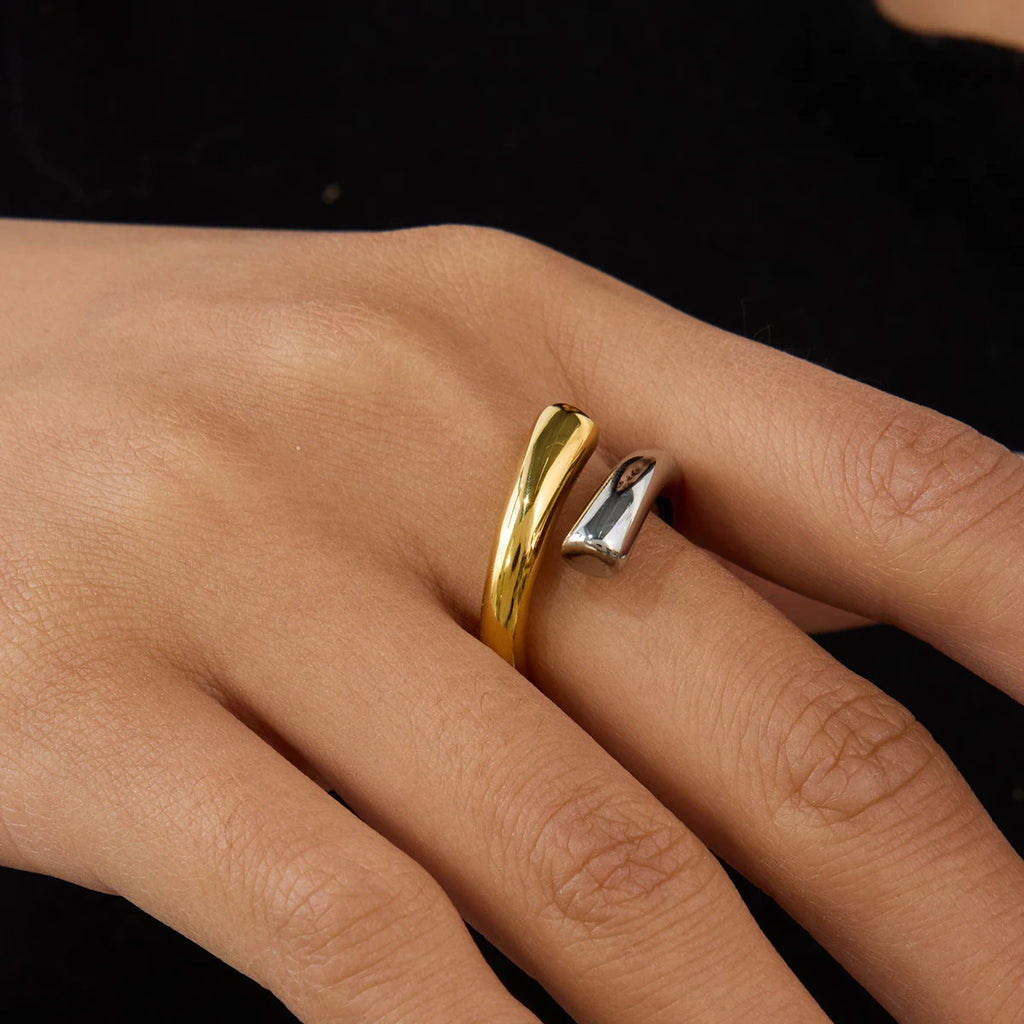 Two-Tone Ring TTRN56 by Navera Jewels