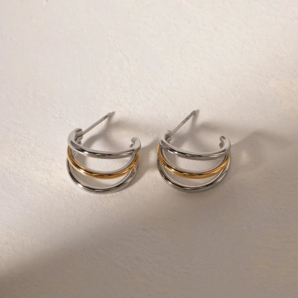 Two Tone Triple Flow Hoops