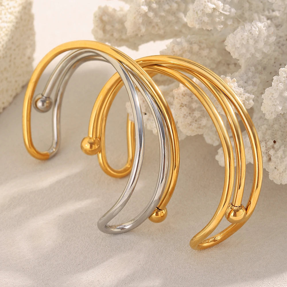 Blake Two-Tone Cuff Bracelet