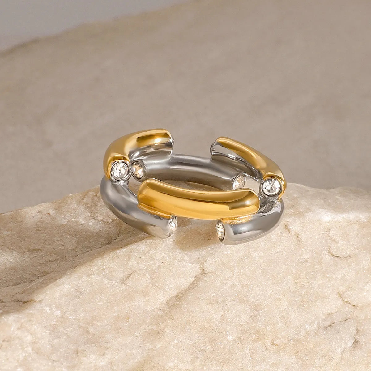 Two Tone Arc Ring