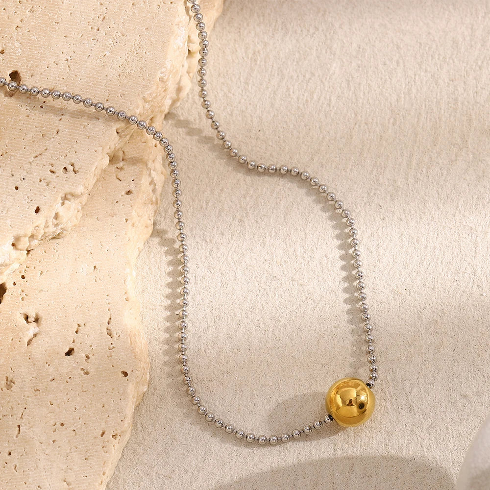 Sol Two-Tone Bead Chain Necklace