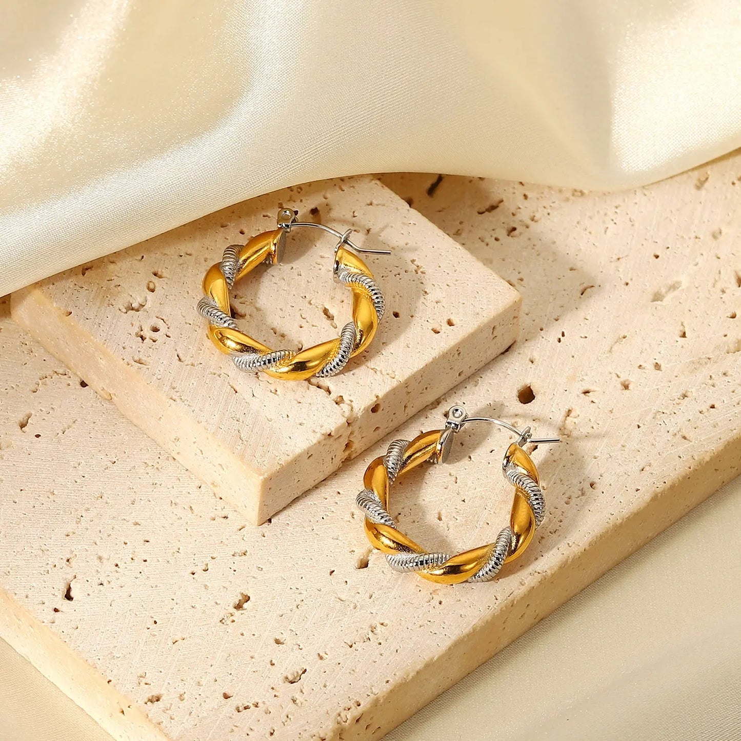 Two Tone Braided Glory Hoops