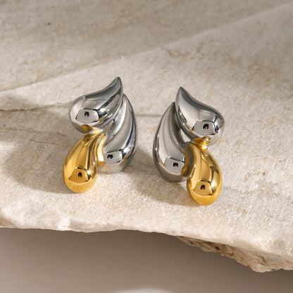 Two Tone Falling Drop Studs