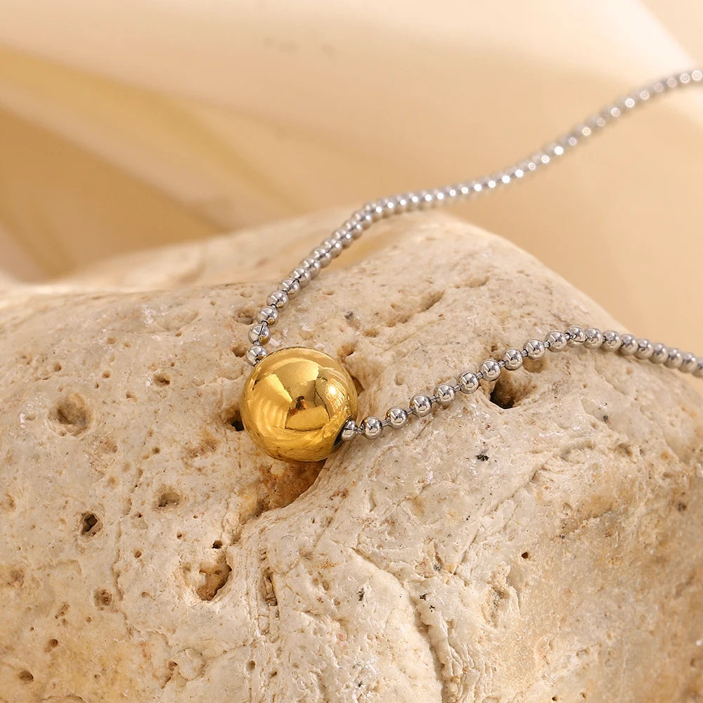 Sol Two-Tone Bead Chain Necklace