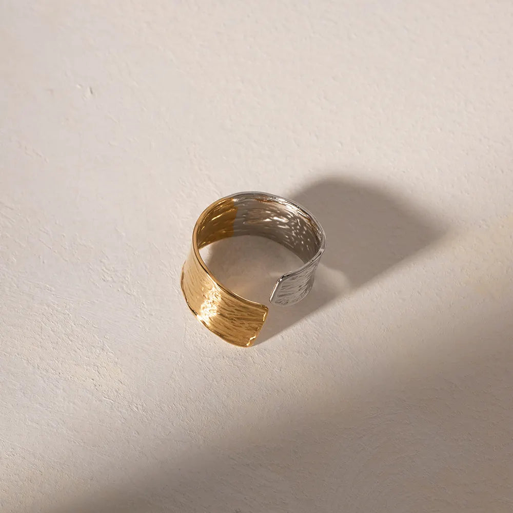 Two Tone Rustic Ring