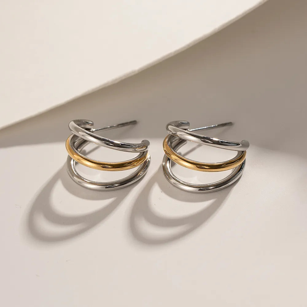 Two Tone Triple Flow Hoops