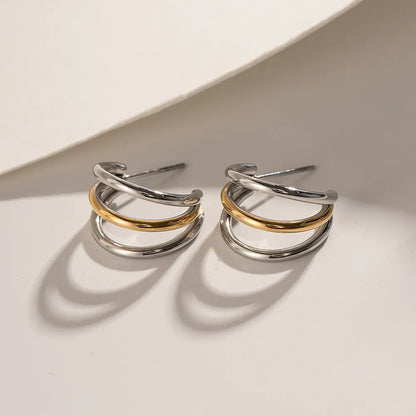 Two Tone Triple Flow Hoops