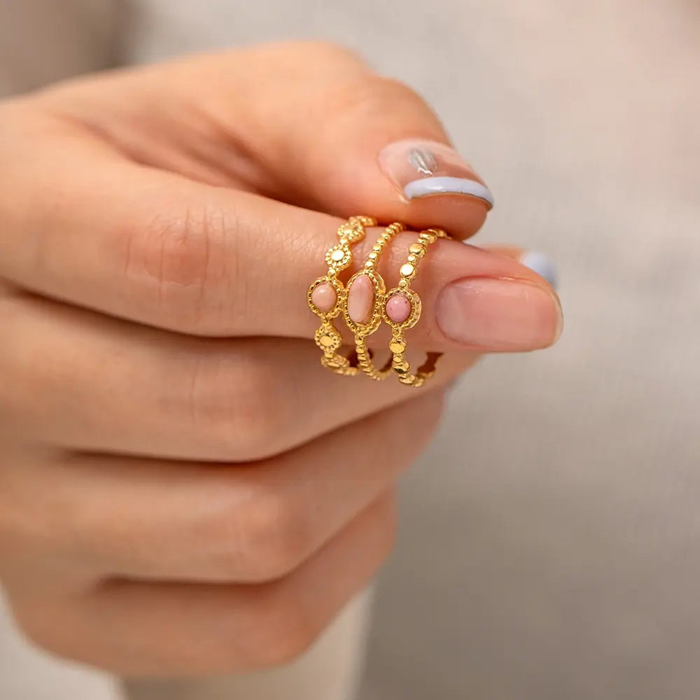 Urban Rani Blush Dots Ring