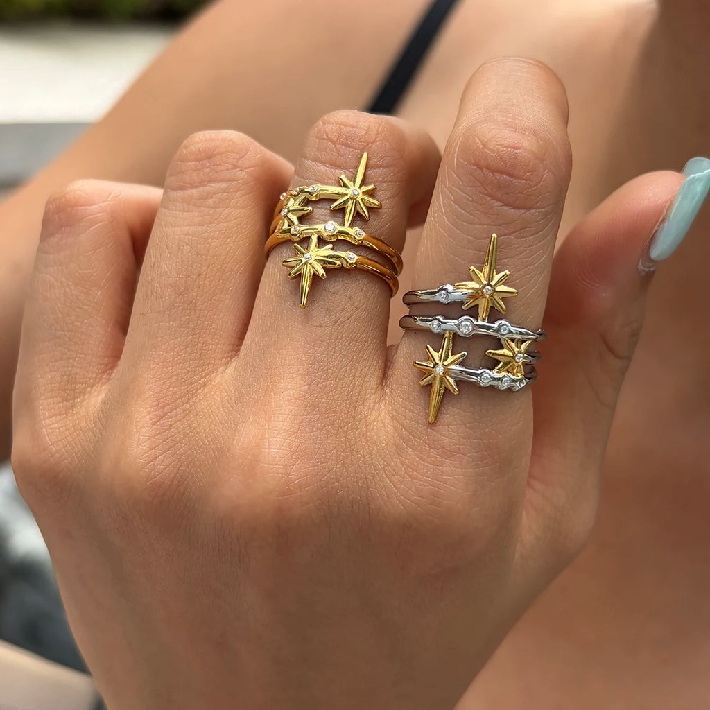 Two-Tone Ring TTRN52 by Navera Jewels