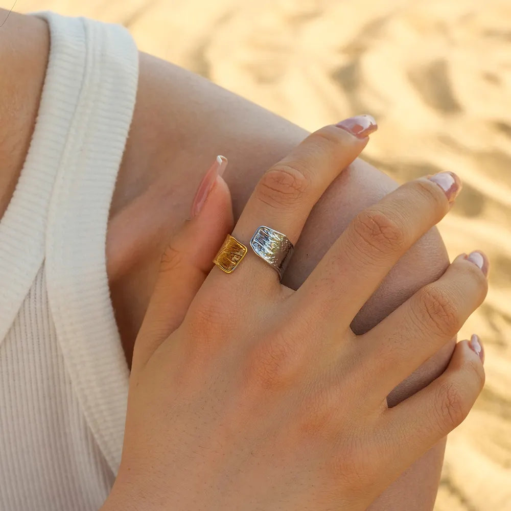 Two Tone Rustic Ring