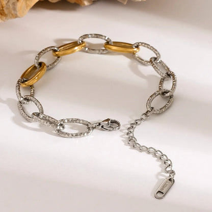 Two Tone Noble Link Bracelet