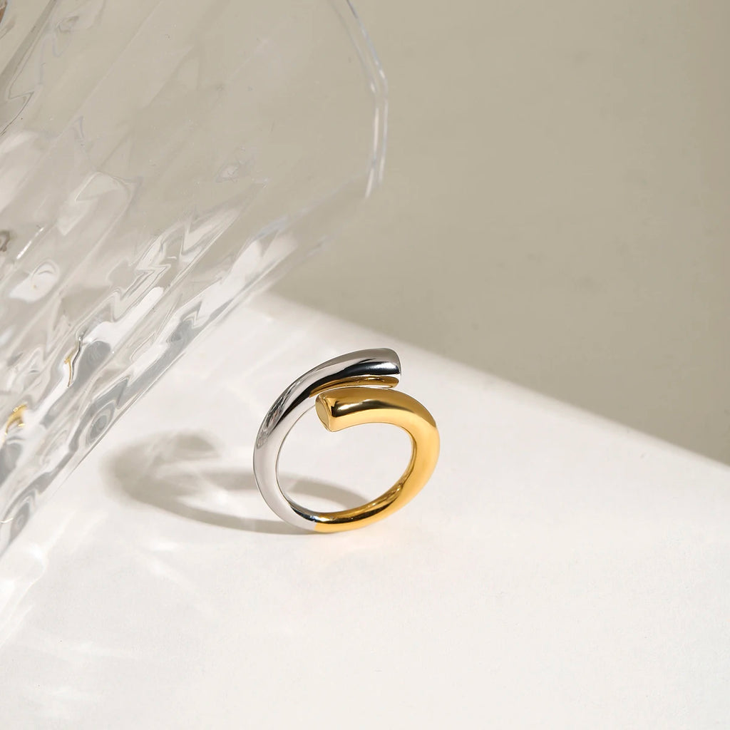 Two-Tone Ring TTRN56 by Navera Jewels