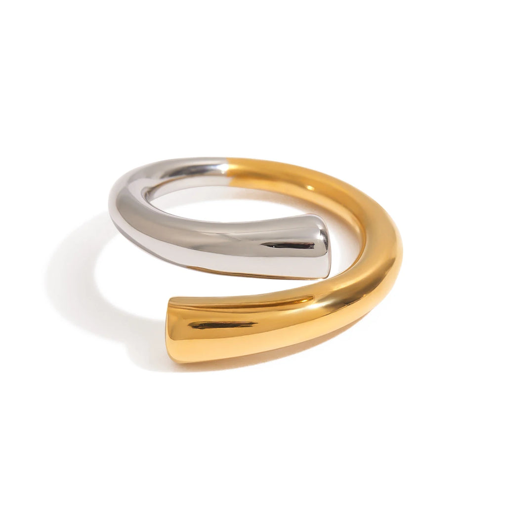 Two-Tone Ring TTRN56 by Navera Jewels
