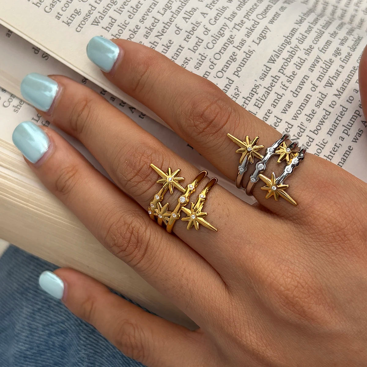 Two-Tone Ring TTRN52 by Navera Jewels