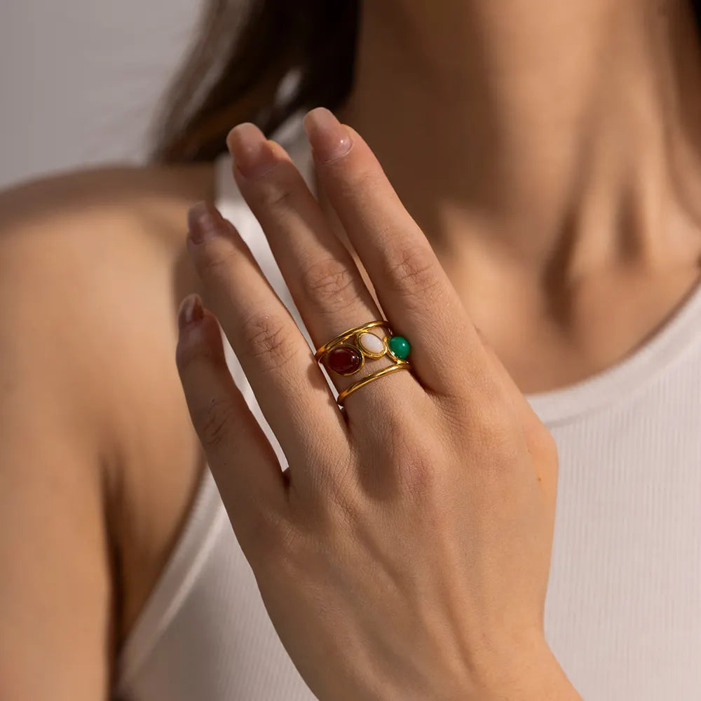 Urban Rani Gem Trio Ring