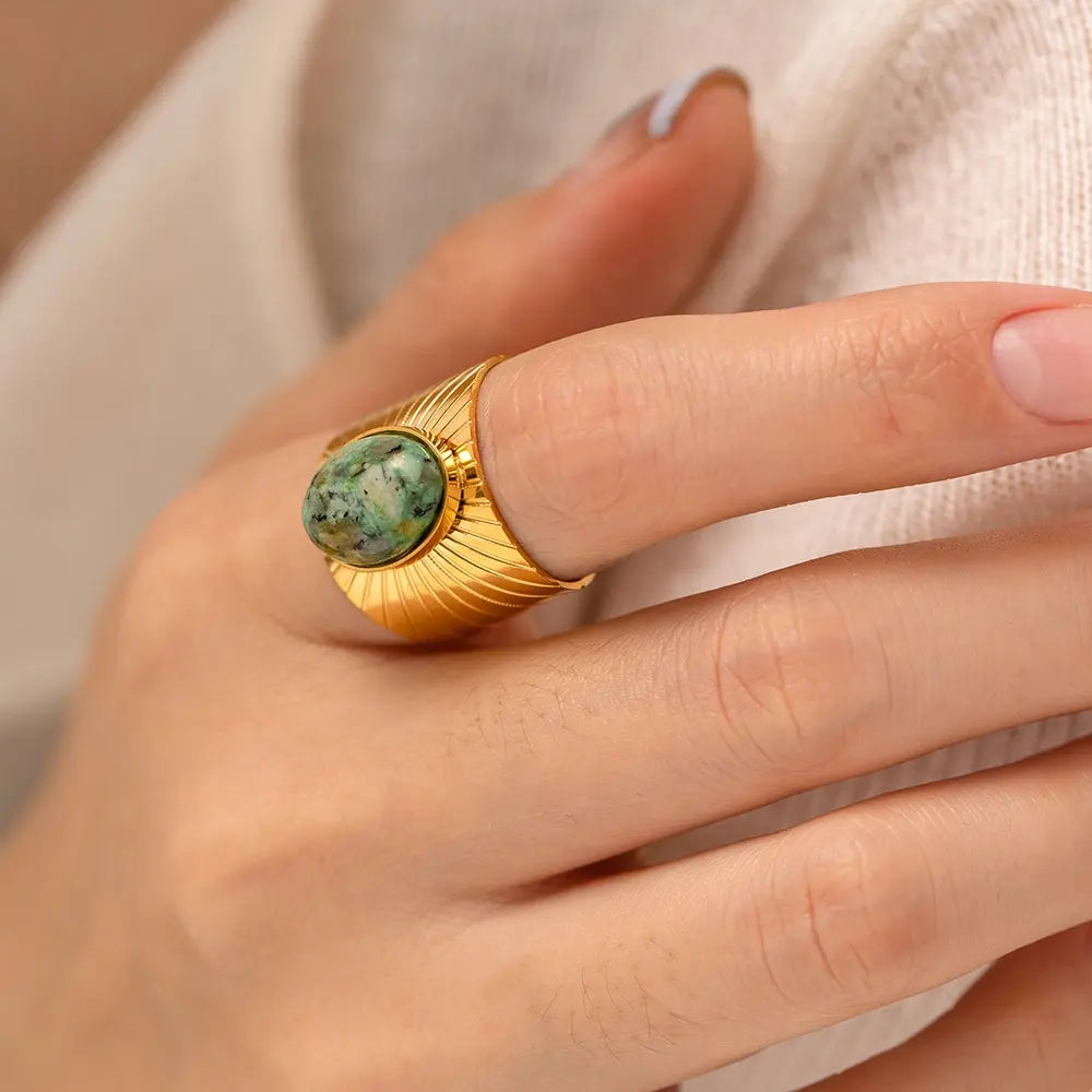 Urban Rani Sunburst Stone Ring