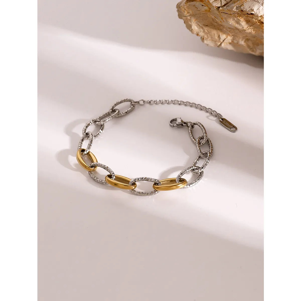 Two Tone Noble Link Bracelet