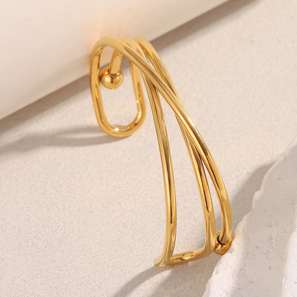 Blake Two-Tone Cuff Bracelet
