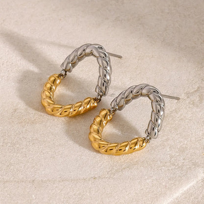 Two Tone Dancing Rope Earrings