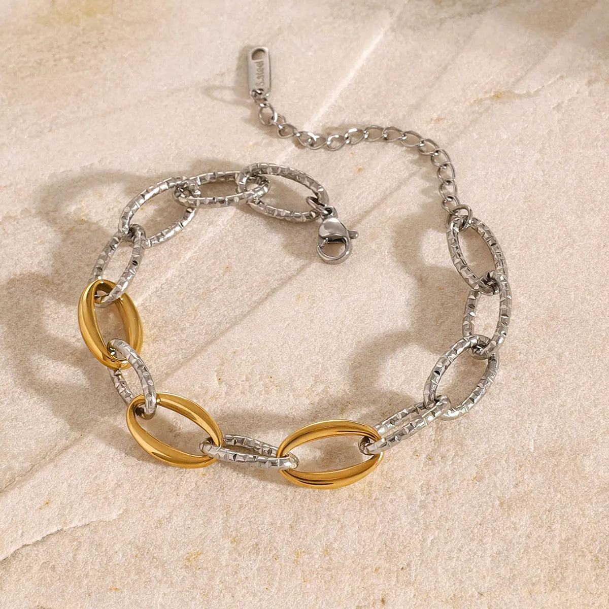 Two Tone Noble Link Bracelet