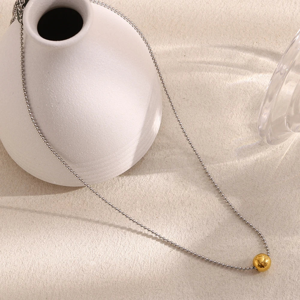 Sol Two-Tone Bead Chain Necklace