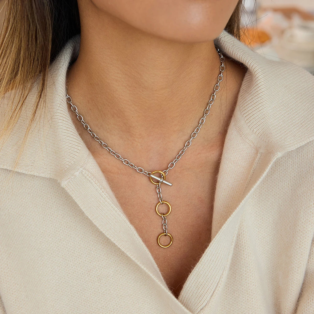 Two-Tone Necklace TTNL18 by Navera Jewels