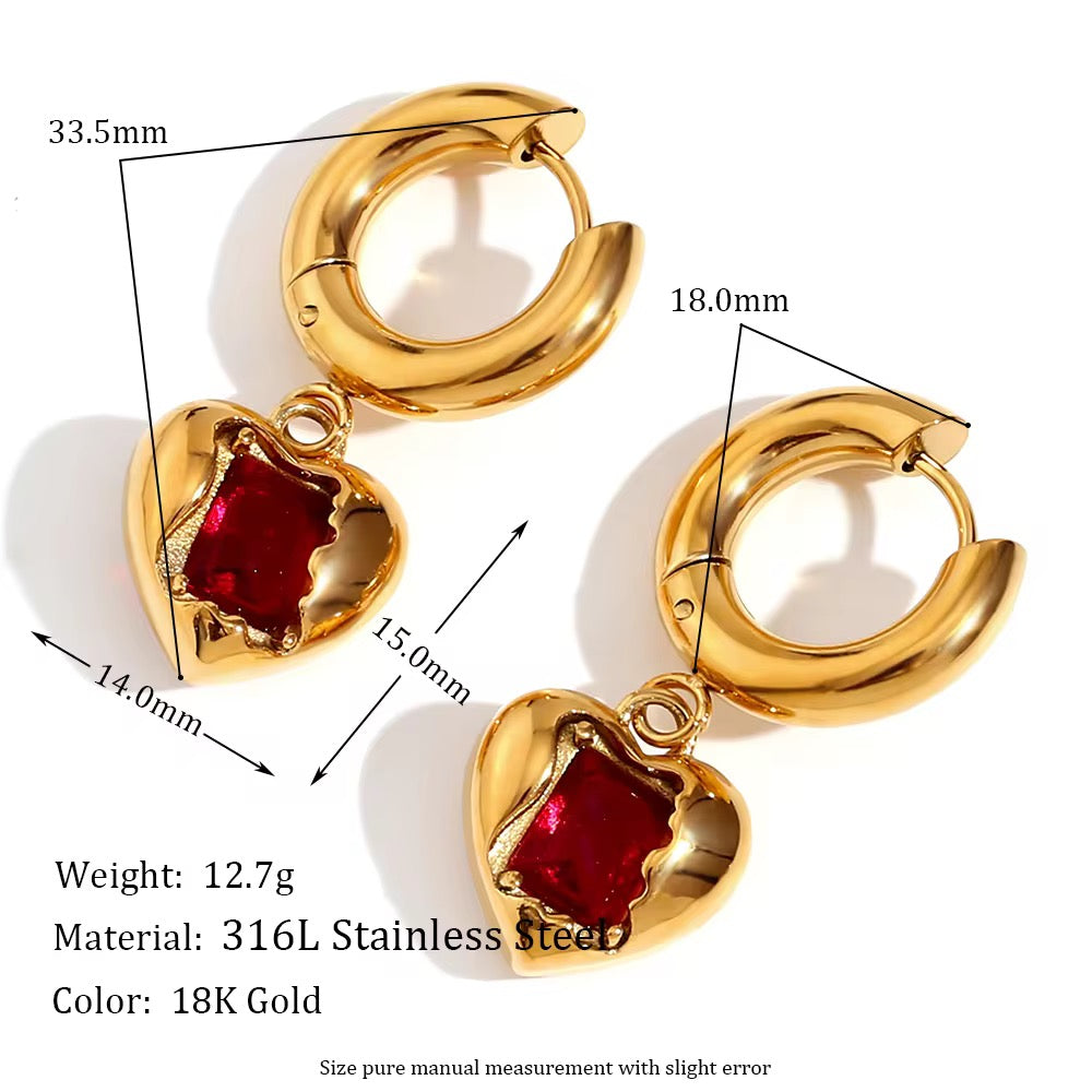 Scarlet Amour Hoops