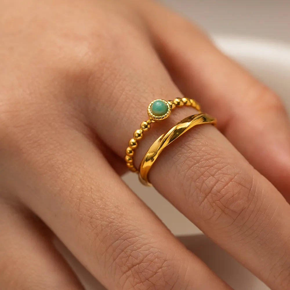 Urban Rani Sage Dot Ring