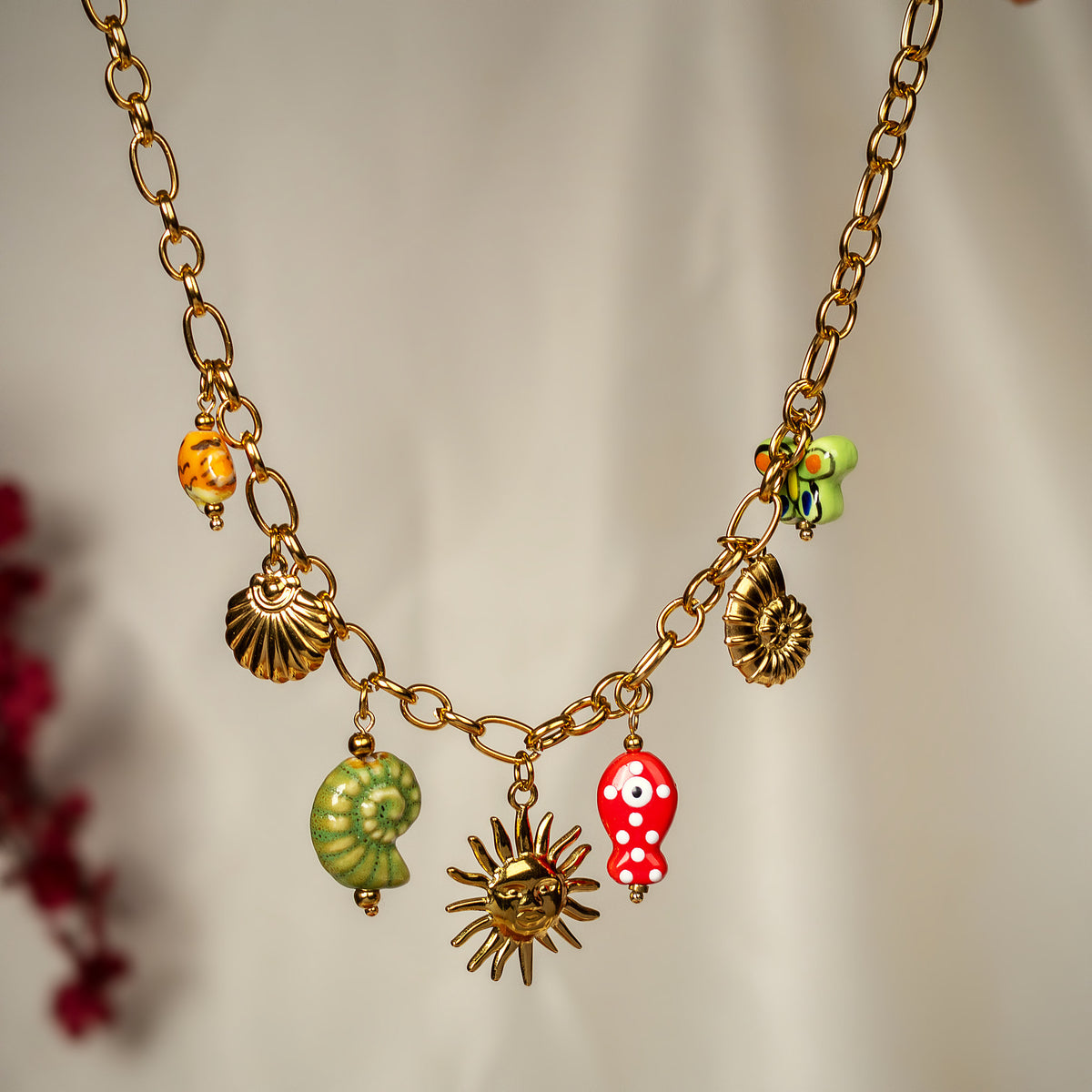 Titli ceramic charm necklace for women – Navera Jewels