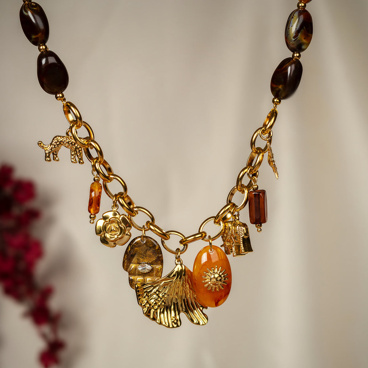Tulum charm necklace for women – Navera Jewels