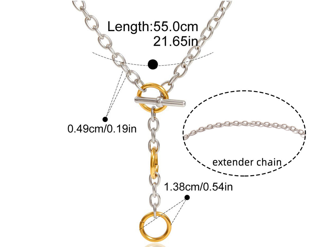 Two-Tone Necklace TTNL18 by Navera Jewels