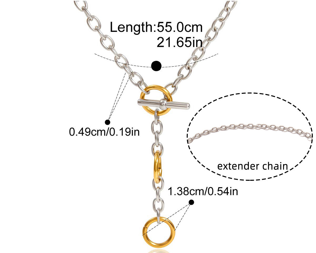Two-Tone Necklace TTNL18 by Navera Jewels