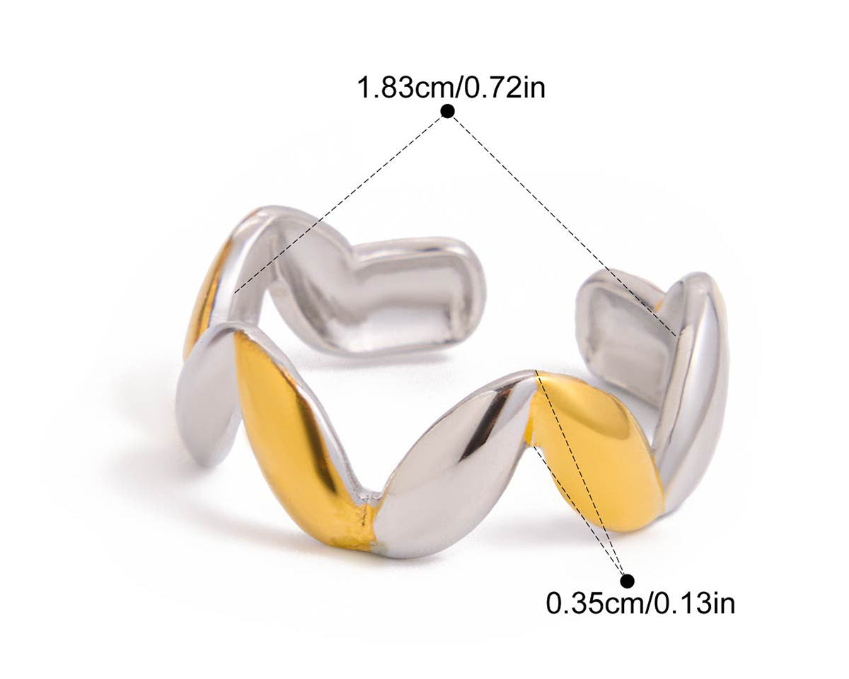 Two-Tone Ring TTRN60 by Navera Jewels