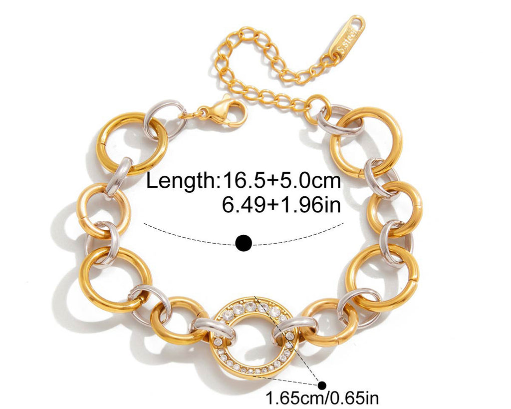 Two-Tone Bracelet TTBR26 by Navera Jewels